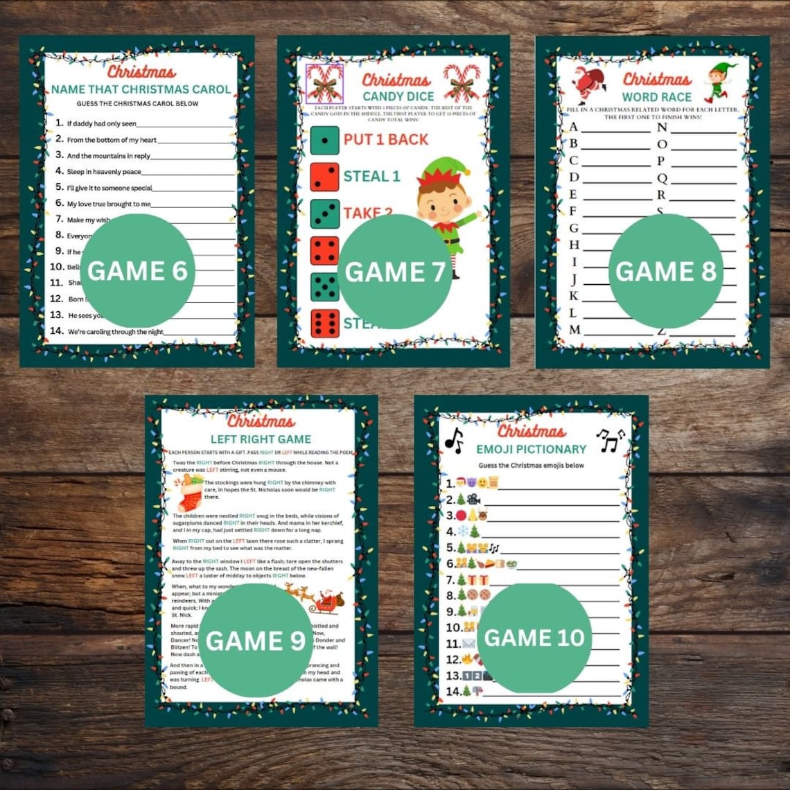 Printable Christmas Game Bundle Christmas Party Games Christmas
