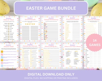 Easter Games for Kids | Easter Party Games Bundle Easter | Easter Activities | Printable | Instant Digital