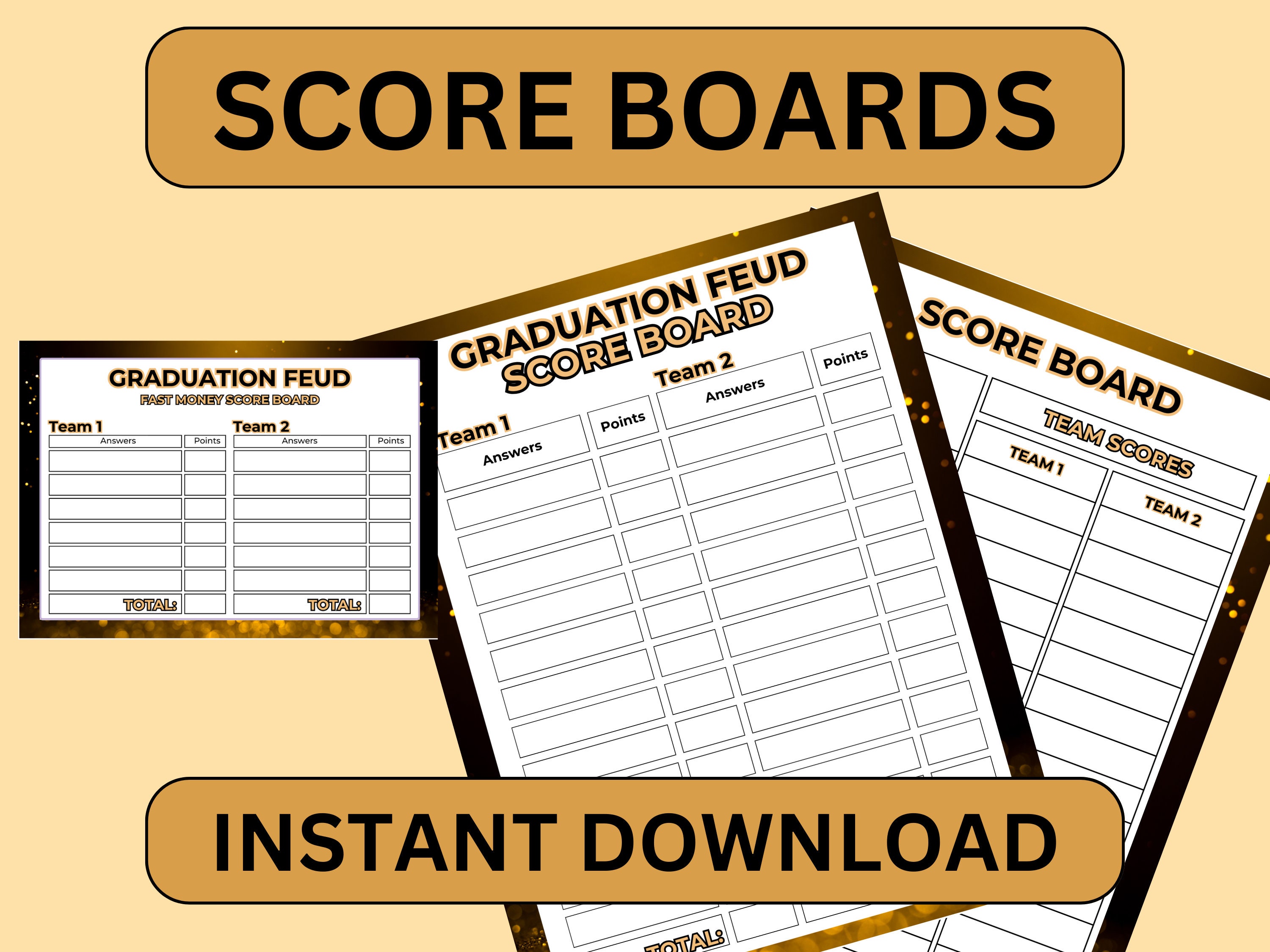 Printable Graduation Feud Game | Graduation Family Feud Game Show ...