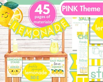 Deluxe Lemonade Stand Kit for Kids – Printable Signs, Labels, Banner, Activity Sheets & Decor – Lemonade Stand Printables | Dramatic Play
