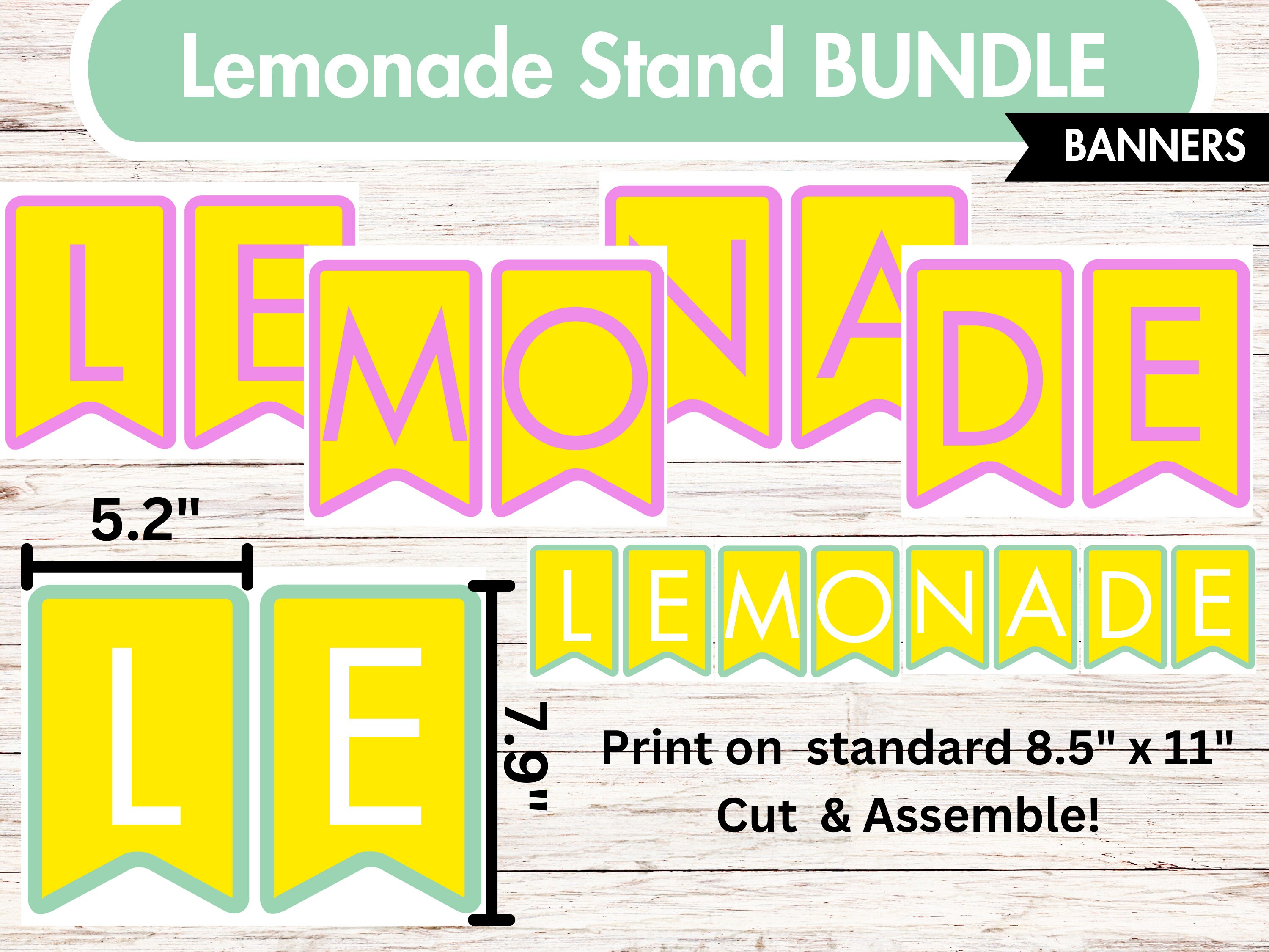 Lemonade Stand Materials | PRINTABLE SET | Checklist, Banners, Sales Trackers, Pricing Sheets ...