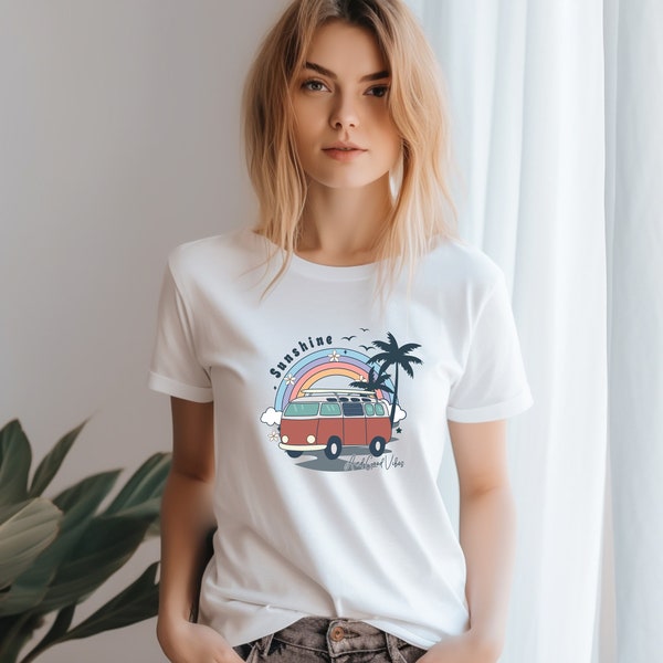 Retro Summer Vibes Shirt, Boho Summer Festival TShirt, Outdoor Sommer Shirt, Festival Hippie Geschenk