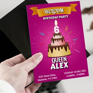 Birthday Invitation | Fashion Party Invitation | Girl Party Invite | Girls Birthday Invite | Birthday Invitation