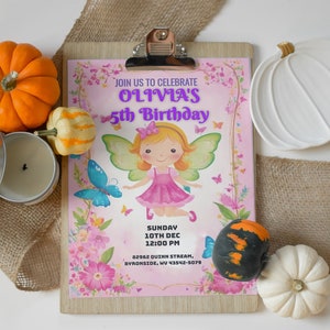 Editable Kids Birthday invite | Doll house Birthday Invitation | Pandy Template Editable Printable | invite instant download