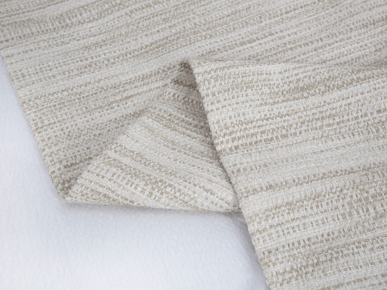 Beige Boho Bed Runner Set Striped Neutral Bed Runner Long Lumbar Pillow Cover Woven Soft Textured Fabric All Sizes image 4