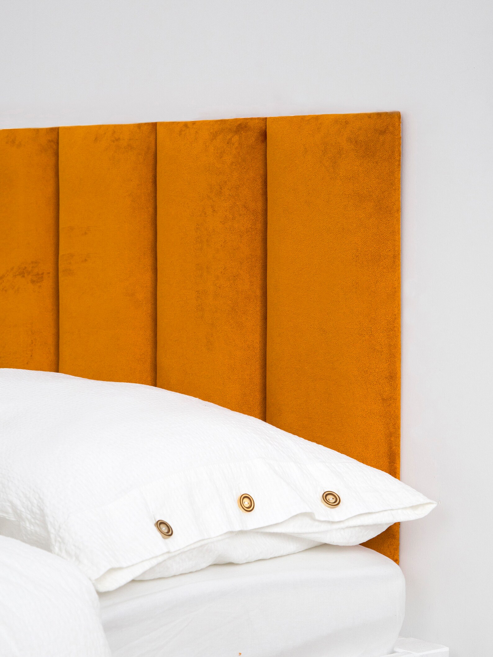 Terracotta Headboard Panel Upholstered Velvet Headboard Terracotta Soft
