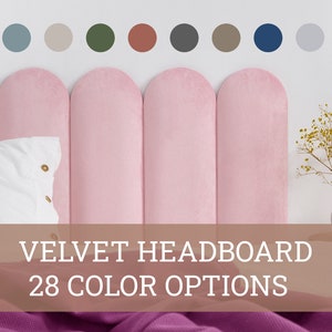 Velvet Headboard Panel: Upholstered Round Wall Decor, 28 Colors
