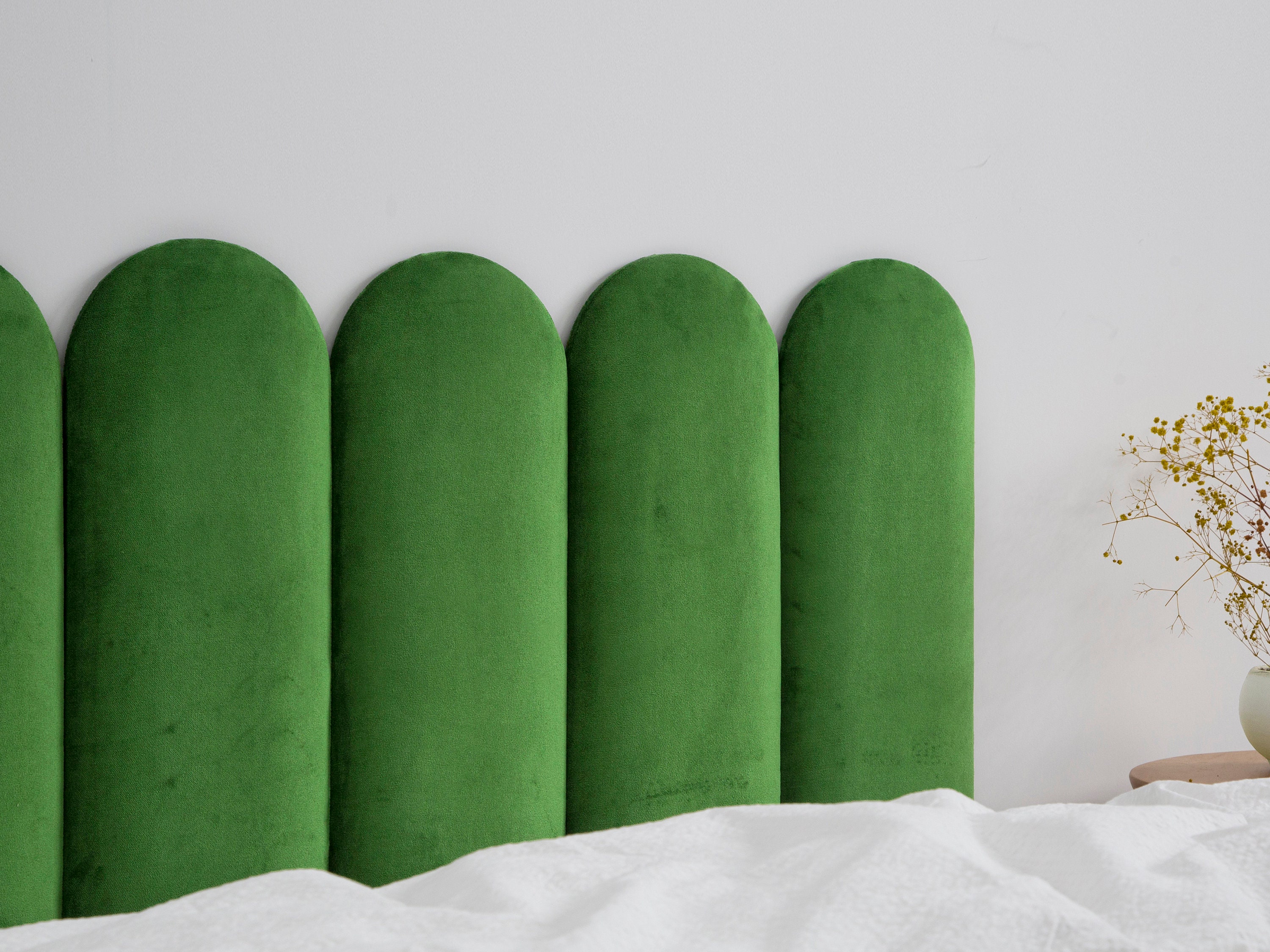 Green Wall Panel Green Velvet Headboard Panel Upholstered Etsy Australia