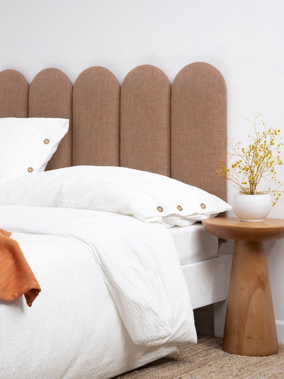 Buy Terracotta Wall Panel Linen Rust Headboard Upholstered Soft Wall Panel King Queen Full Size Simple Installation All Bed Sizes Online in India Etsy