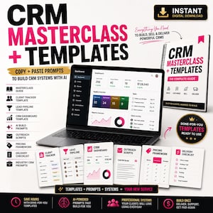 CRM Templates | Client Tracker Guide | Lead Management System | Copy Paste Template Prompts to Build a CRM With Ai | Digital Download PDF