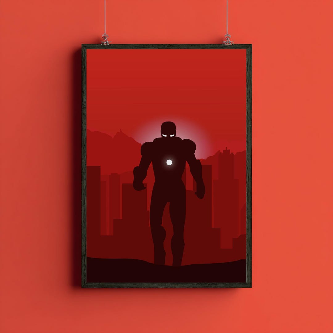 Iron Man Wall Art | Superhero Canvas Print | Minimalist Marvel Poster ...