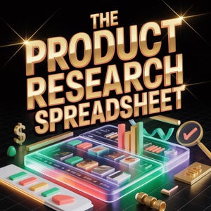 the product research spreadsheet