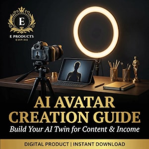 Guía para crear avatares de IA: Crea tu gemelo de IA para generar contenido e ingresos (curso digital)