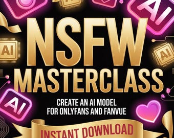 OnlyFans AI Model Masterclass + Bonuses | Create Faceless Content | Digital NSFW Step by Step Guide with Master Resell Rights | Fanvue