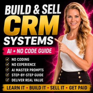 CRM Template and Guide | Build and Sell Custom Systems With AI | Client Dashboard | Lead Tracker Blueprint | No Code | Digital Business PDF