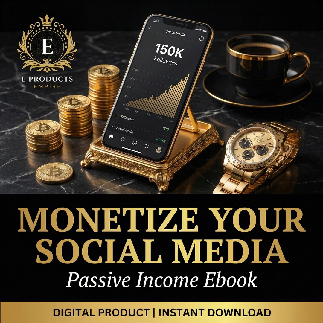 Monetize Your Social Media Guide: Passive Income Ebook (digital Product ...