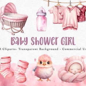 Baby Shower Watercolor Clipart BundleWatercolor Welcomebaby Clipart Baby Shower for boy newborn png Nursery Decor newborn baby girl digital