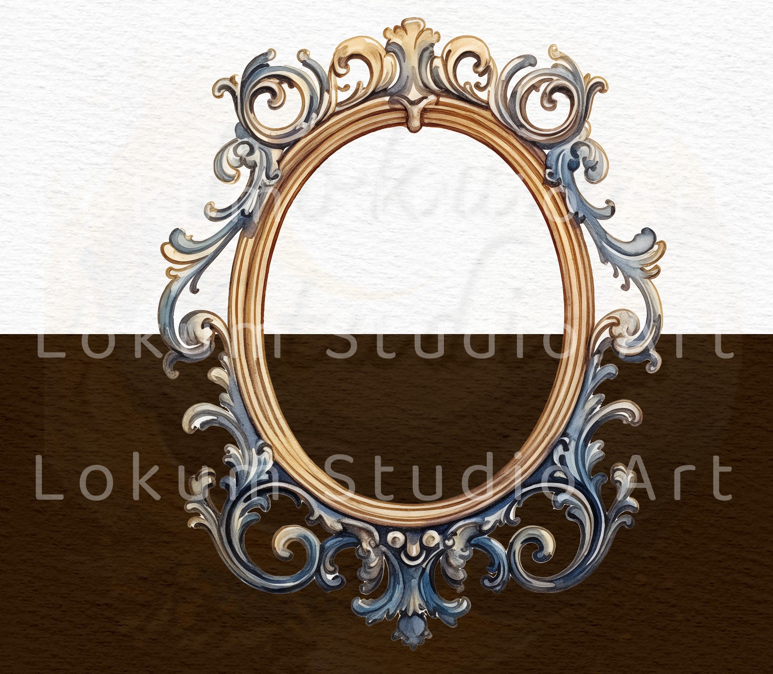 Antique Gold Frames Clipart Victorian Era Rococo Baroque Vintage Clip ...