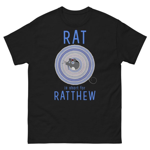 Ratte ist die Kurzform für Ratthew Meme T-Shirt (in blau)