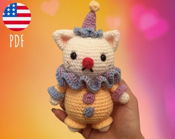 Clown Cat Crochet Pattern