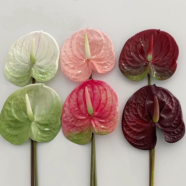 Giant Fake Burgundy Anthurium, 26" Artificial Flower Stem - Etsy