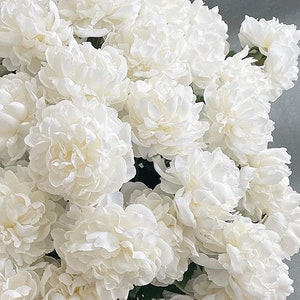 Faux Peony, Silk Peonies, Artificial Flowers, Artificial Peonies, Vintage Peonies, DIY Silk Wedding Bride Bouquets, Gift, white, pink