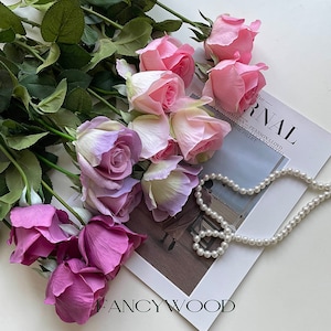 Real Touch Rose/Assorted colors/High Quality Artificial Flower / DIY Floral / Wedding / Home Decoration / Gifts