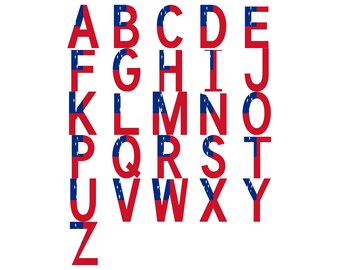 Samoa Flag Font Alphabet, Clipart Letters, Otf Svg Png Dxf Eps Digital Download For Crafting