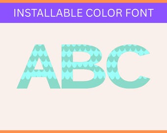 Waves Pattern Font, alpha set, letter svg, otf color font, uppercase, cricut, sublimation design, ocean letters