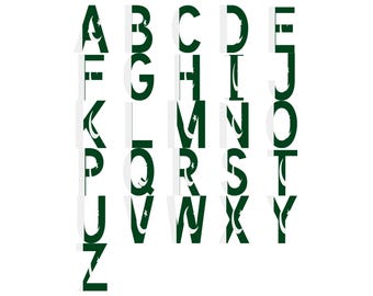 Pakistan Flag Font Alphabet, Clipart Letters, Otf Svg Png Dxf Eps Digital Download For Crafting