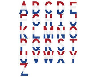 Netherlands Flag Font Alphabet, Clipart Letters, Otf Svg Png Dxf Eps Digital Download For Crafting