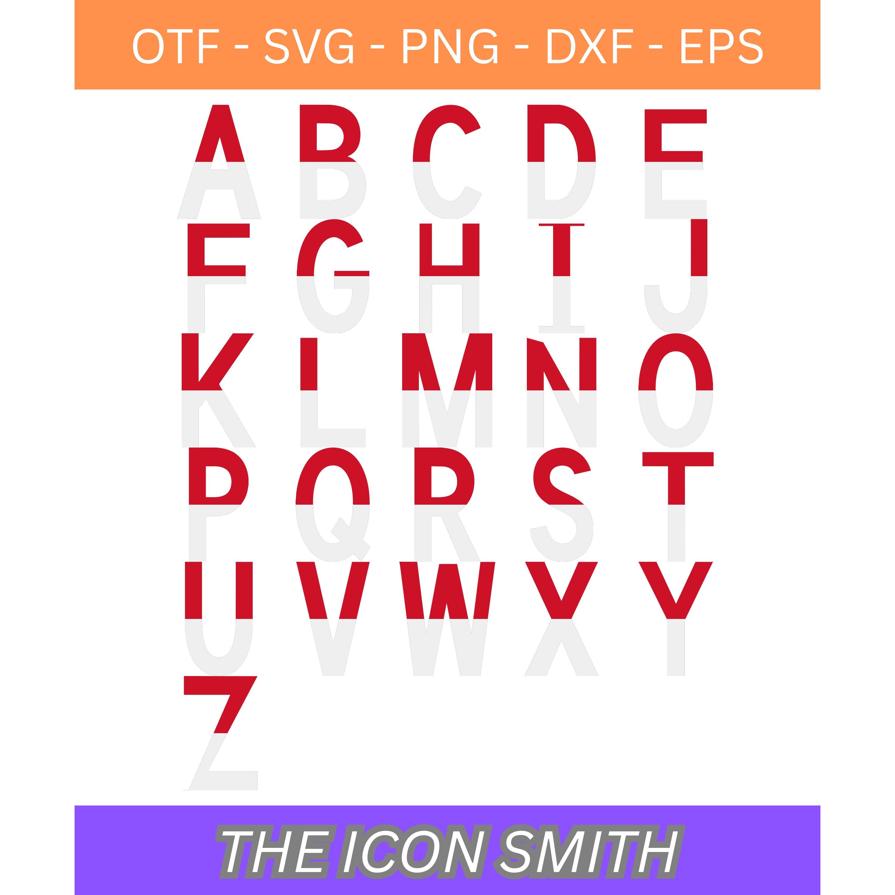 Monaco Flag Font Alphabet, Clipart Letters, Otf Svg Png Dxf Eps Digital ...