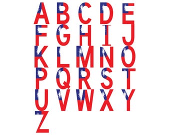 Taiwan Flag Font Alphabet, Clipart Letters, Otf Svg Png Dxf Eps Digital Download For Crafting