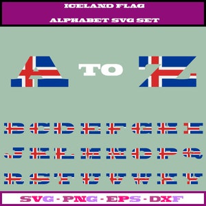 Islanda in formato SVG, bandiera Islanda in formato SVG, PNG Islanda, clipart Islanda, clip art Islanda, lettere fantasia in formato SVG, alfabeto in formato Svg, alfabeto png, dxf, eps