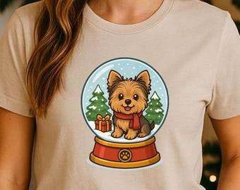 ヨーキームーンTシャツ：ヨークシャーテリア3匹、犬好きへのギフト