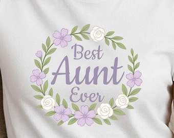 Women's Blessed Aunt & Blessed Mama T-Shirt - Cute Letter Print Casual Tee - Soft Cotton Blend Top - Great Gift For Mom & Auntie - View #4
