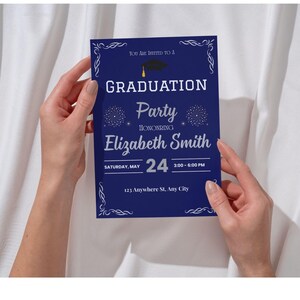 Editable Graduation Party Invitation Template | Class of 2025 Invitation | Graduation Party Template