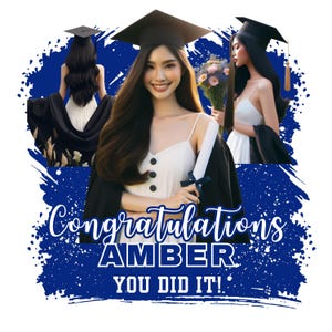 Graduation Canva Template | Custom Photo Graduation Shirt Design | Editable Senior 2025 Canva Download | Printable Graduation Gift