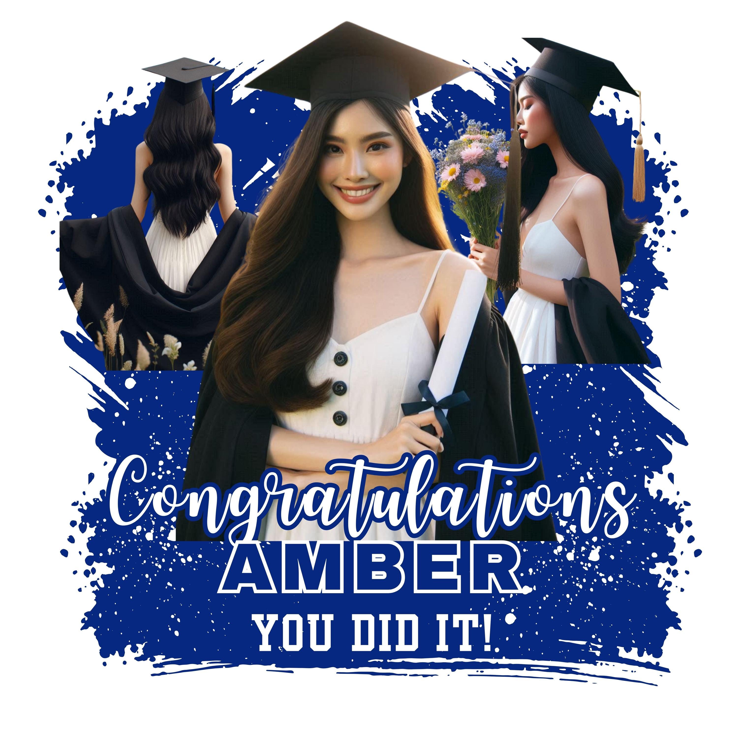 Graduation Canva Template Custom Photo Graduation Shirt Design