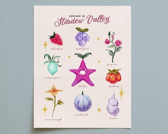 Stardew Valley Crops Print