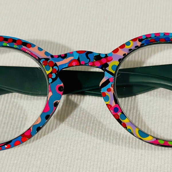 Hand Painted Reading Glasses 2.00 Magnification