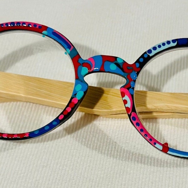 Hand Painted Reading Glasses 2.50 magnification