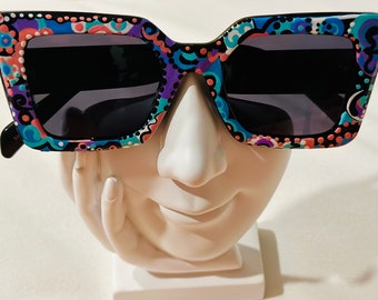 Oversize Hand Painted Sunglasses