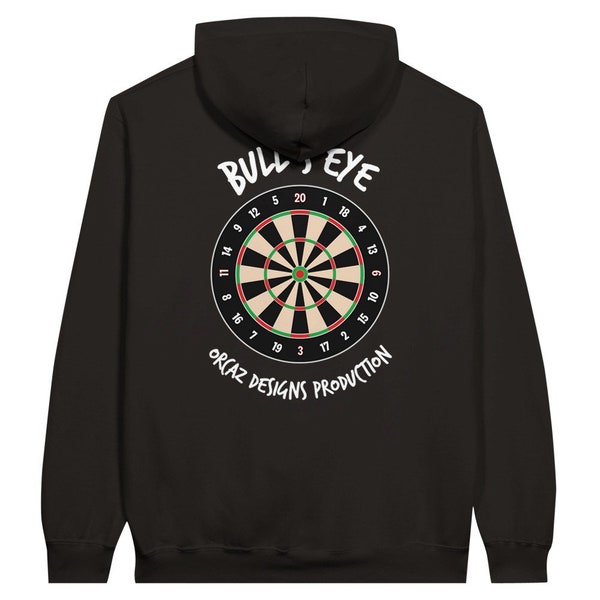 Pull capuche Bull's Eye design jeux de fléchettes family idea gift illustration soirée amis cible viser triple 20 devil Darts Dirty darts