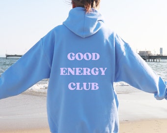 Bluza z kapturem Good Energy Club Carolina Blue