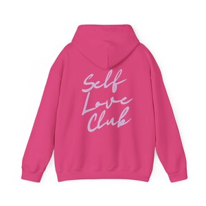 SELF LOVE SOCIETY HEART PINK & CREAM EMBROIDERED HOODIE main image 1