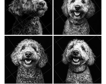 Goldendoodle Dog Mix Cute Slate Engraving File Wood Engrave PNG Design Pattern 2026 Trending Gift