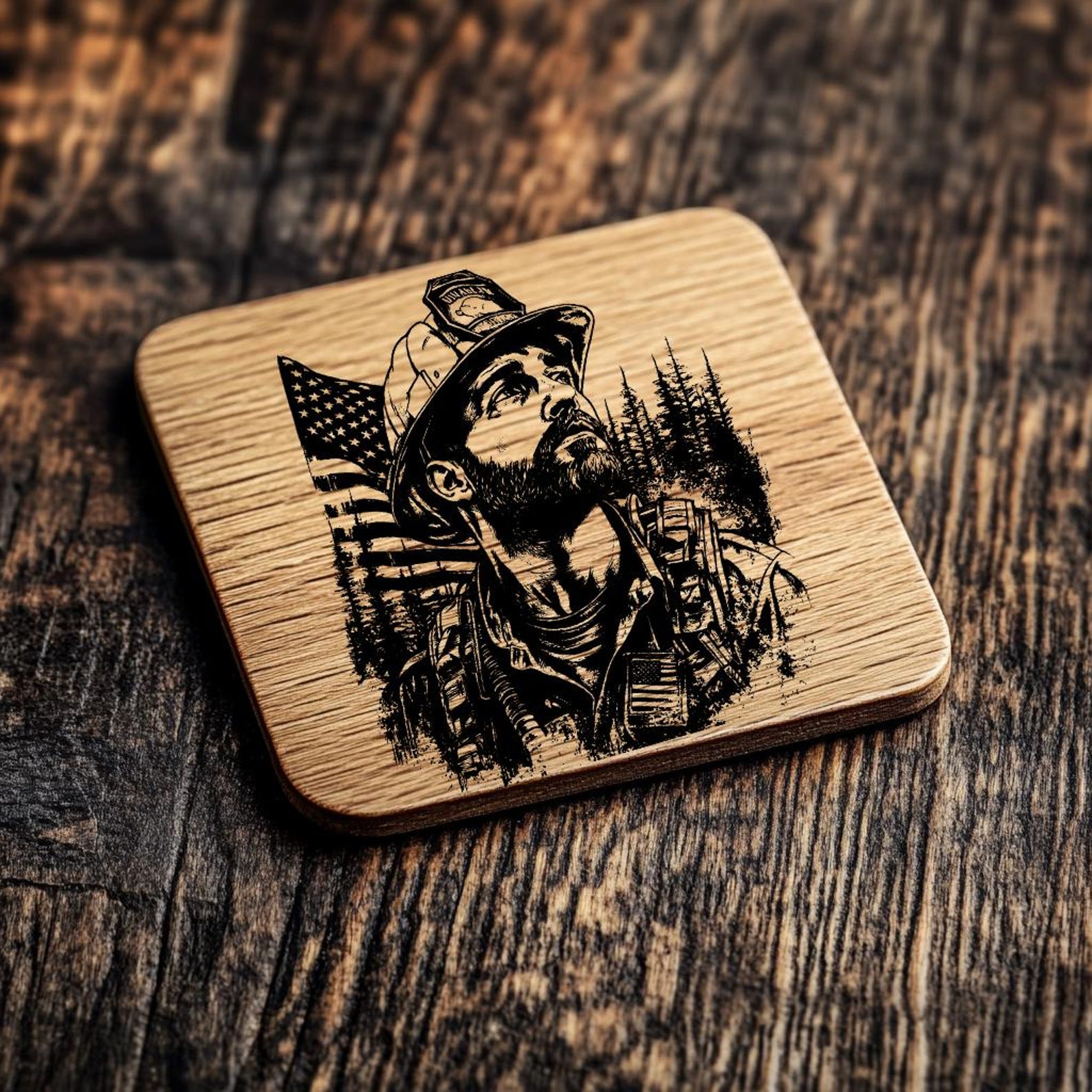 Forest Ranger Sheriff US Forest Ranger Responder Sheriff Slate Engraving File Wood Engrave ...