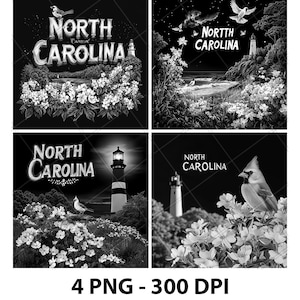 North Carolina USA State Cardinal Bird Laser Engraving File Slate PNG Coaster Xtool Wood Black White Grayscale Cnc Glowforge LightBurn CO2