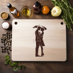Pareja de enamorados, archivo PNG láser, grabado, tabla de madera, bandeja, embutidos, tabla, posavasos, grabado Xtool, CNC, Glowforge, LightBurn, diodo de CO2.
